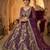 purple silkblend embroidered lehenga set