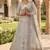 sky blue satin embroidered lehenga set