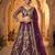 purple silkblend embroidered lehenga set