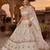 off white georgette embroidered lehenga set
