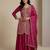 Pink designer chinon sequins embroidered work readymade suit