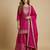 Pink designer chinon sequins embroidered work readymade suit