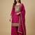 Pink designer chinon sequins embroidered work readymade suit