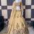 beige silk blend embroidered lehenga set