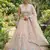 light peach silk blend embroidered lehenga set