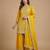 Yellow designer natural crepe sequins embroidered work readymade suit