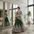 green satin embroidered lehenga set