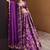 purple silk blend embroidered lehenga set