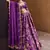 purple silk blend embroidered lehenga set