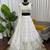white georgette embroidered lehenga set