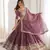 wine silk blend embroidered lehenga set