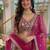 magenta net embroidered lehenga set