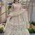 cream net embroidered lehenga set