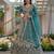 sea green net embroidered lehenga set