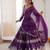 purple georgette embroidered lehenga set