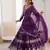 purple georgette embroidered lehenga set