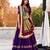 purple silk blend embroidered lehenga set