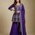 Purple designer fox georgette sequins embroidered work readymade suit