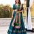 teal silk blend embroidered lehenga set