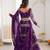 purple georgette embroidered lehenga set