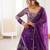 purple georgette embroidered lehenga set