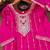 Pink designer chinon sequins embroidered work readymade suit