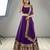 purple georgette embroidered lehenga set