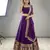 purple georgette embroidered lehenga set