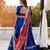 blue silk blend embroidered lehenga set