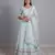 aqua blue georgette embroidered lehenga set