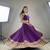 purple georgette embroidered lehenga set