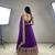 purple georgette embroidered lehenga set
