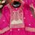 Pink designer chinon sequins embroidered work readymade suit