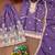 Purple designer chinon sequins embroidered work readymade suit