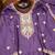Purple designer chinon sequins embroidered work readymade suit
