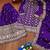 Purple designer chinon sequins embroidered work readymade suit