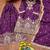 Purple designer chinon sequins embroidered work readymade suit