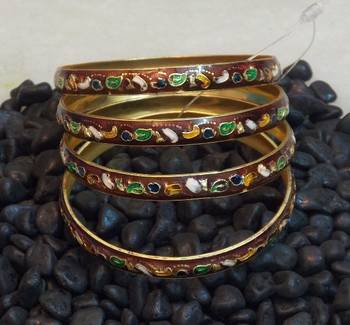 Classic beautiful ethnic multicolored meenakari bangles 1