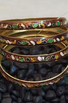 Classic beautiful ethnic multicolored meenakari bangles
