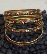 Classic beautiful ethnic multicolored meenakari bangles