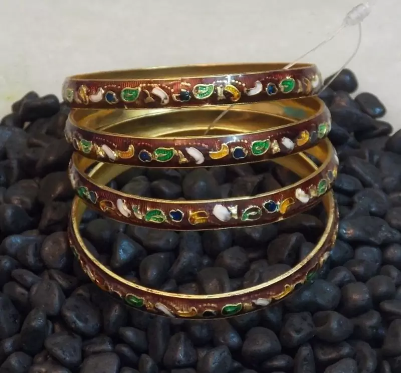 Classic beautiful ethnic multicolored meenakari bangles