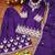 Purple designer chinon sequins embroidered work readymade suit