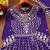 Purple designer fox georgette sequins embroidered work readymade suit