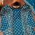 Teal blue designer chinon sequins embroidered work readymade suit
