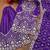 Purple designer chinon silk sequins embroidered work readymade suit