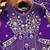 Purple designer chinon silk sequins embroidered work readymade suit