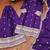 Purple designer chinon sequins embroidered work readymade suit