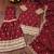 Maroon designer chinon sequins embroidered work readymade suit