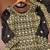 Black designer chinon sequins embroidered work readymade suit