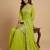 Parrot green designer georgette sequins embroidered work readymade suit